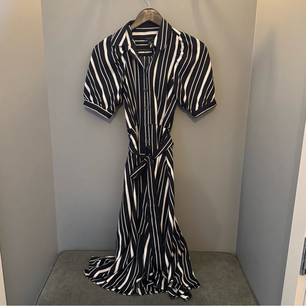 Ann Taylor Black and White Maxi Dress